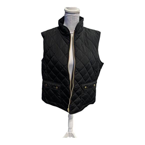 St. John's Bay Black Puffer Vest Size PXXL NWT - Picture 1 of 5